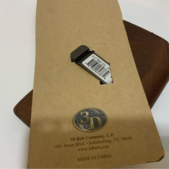 3D Belt Co. Dark Brown TEXTURED CELL PHONE CASE w/ Magnetic closure Metal clip - Picture 2 of 8
